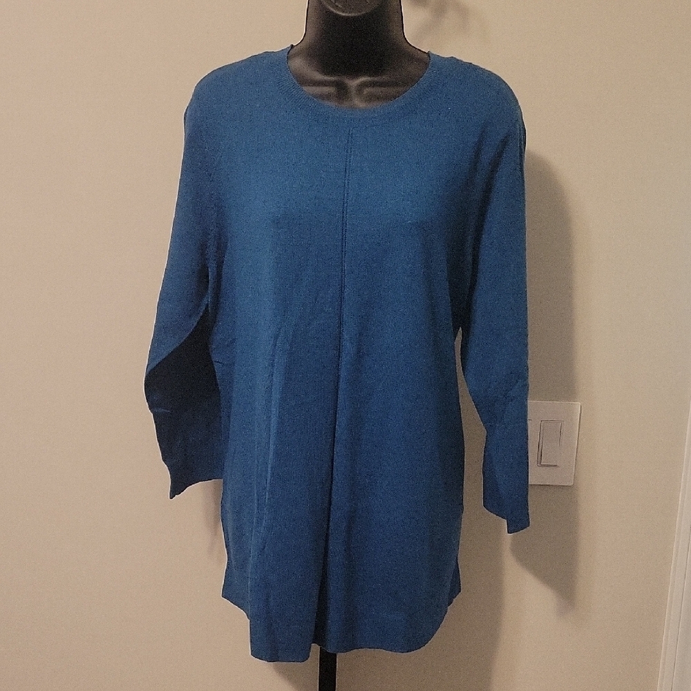 Croft & Barrow Blue Oversized Tunic Sweater